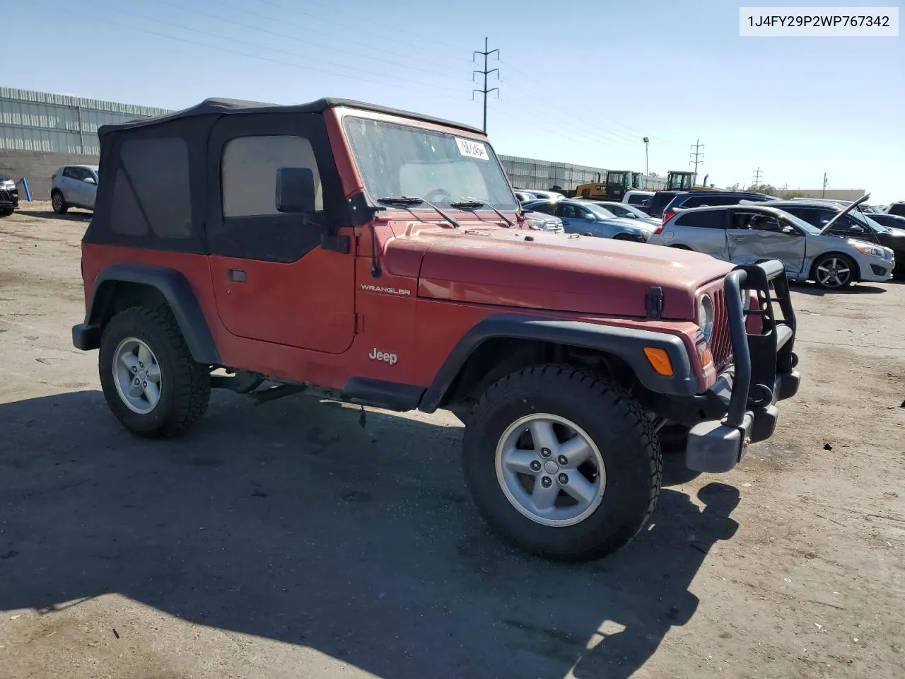 1998 Jeep Wrangler / Tj Se VIN: 1J4FY29P2WP767342 Lot: 75822454