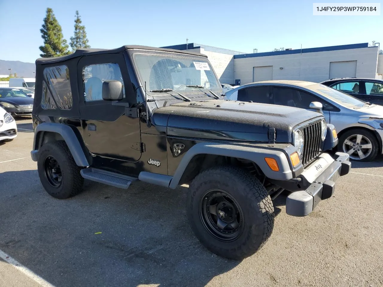 1998 Jeep Wrangler / Tj Se VIN: 1J4FY29P3WP759184 Lot: 77231444