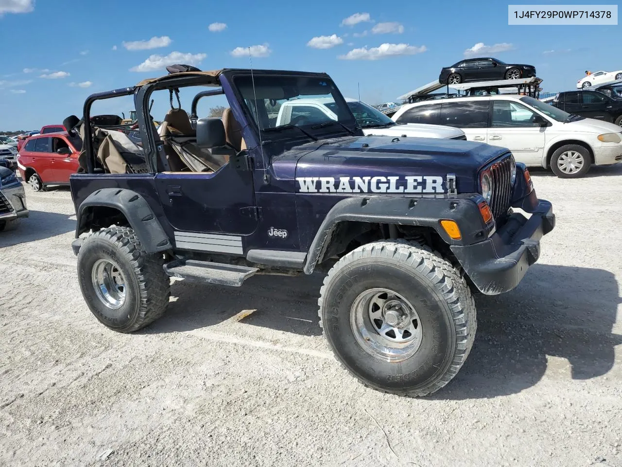 1998 Jeep Wrangler / Tj Se VIN: 1J4FY29P0WP714378 Lot: 77693594