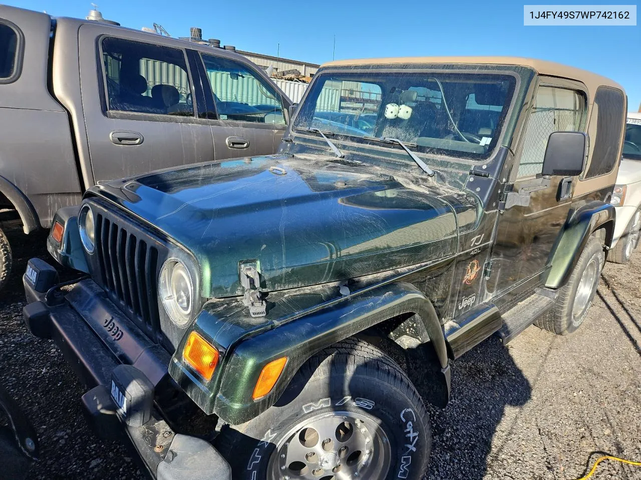 1998 Jeep Wrangler / Tj Sahara VIN: 1J4FY49S7WP742162 Lot: 77840924