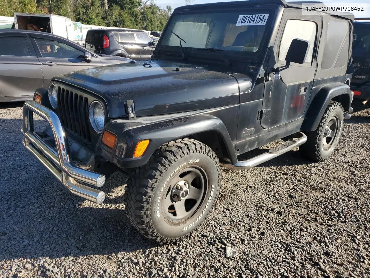 1998 Jeep Wrangler / Tj Se VIN: 1J4FY29P0WP708452 Lot: 80104154