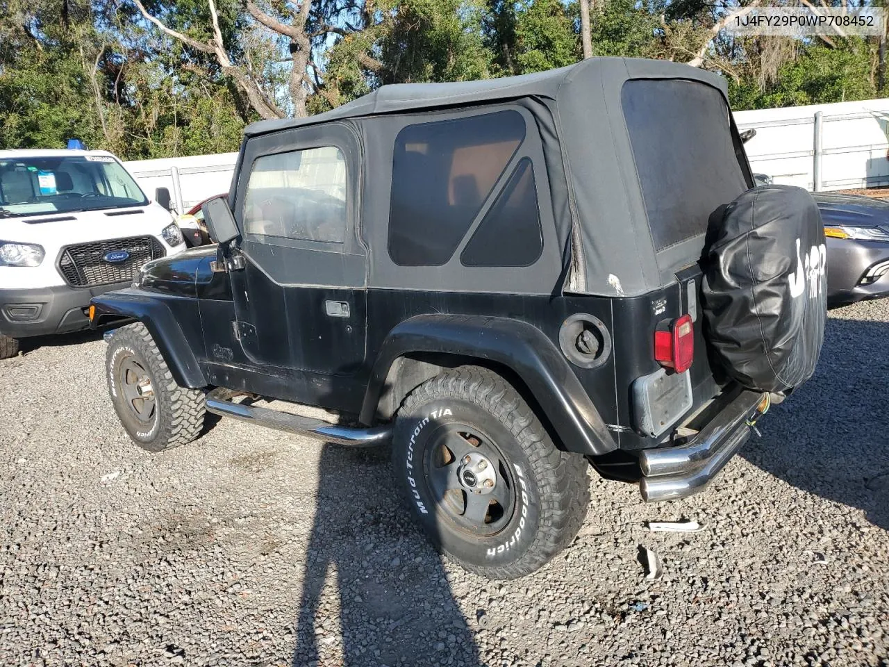 1998 Jeep Wrangler / Tj Se VIN: 1J4FY29P0WP708452 Lot: 80104154