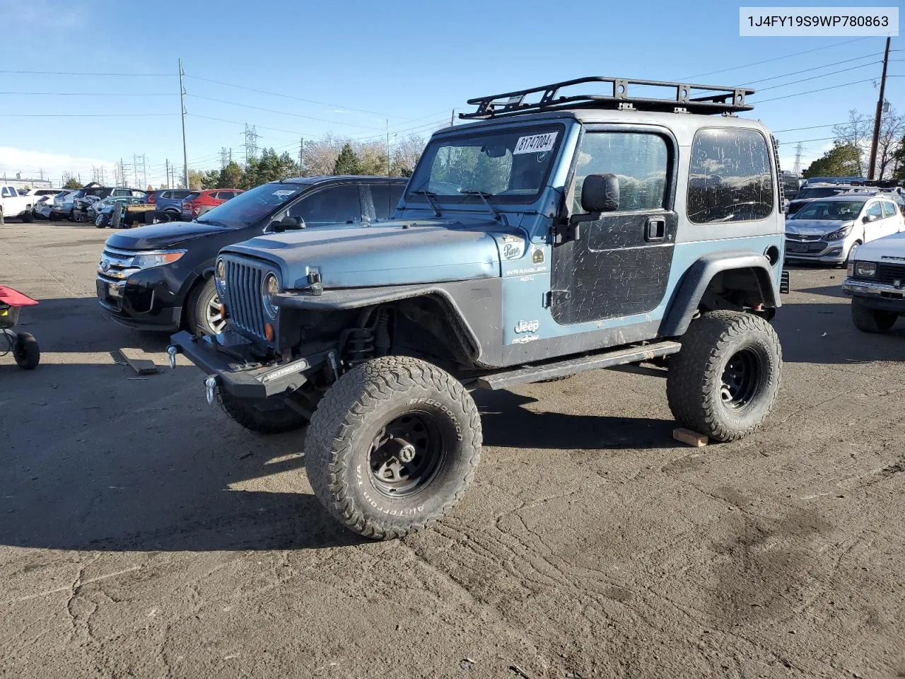 1998 Jeep Wrangler / Tj Sport VIN: 1J4FY19S9WP780863 Lot: 81747004