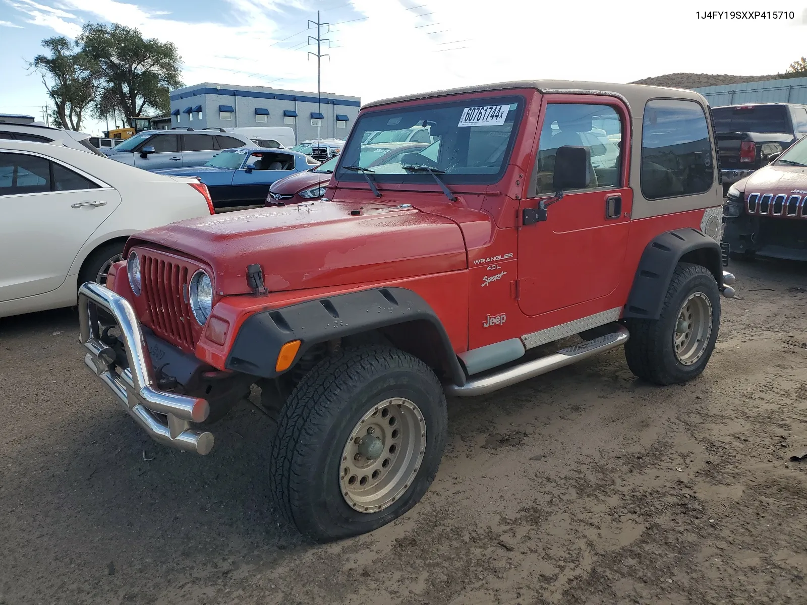 1999 Jeep Wrangler / Tj Sport VIN: 1J4FY19SXXP415710 Lot: 60761744