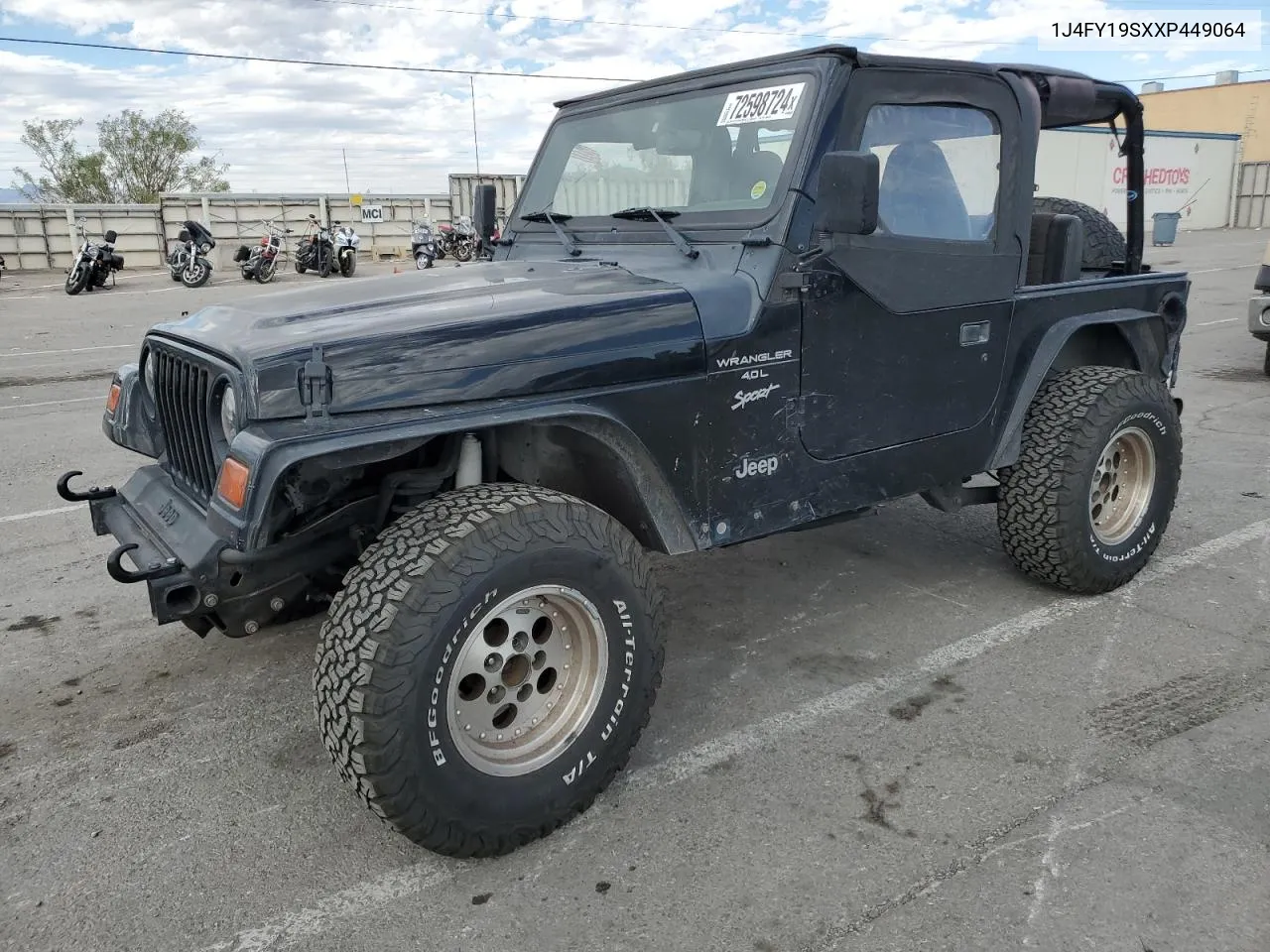 1999 Jeep Wrangler / Tj Sport VIN: 1J4FY19SXXP449064 Lot: 72598724