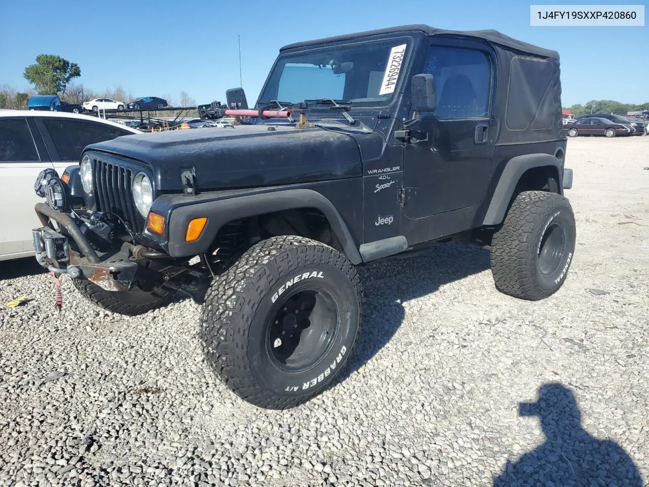 1999 Jeep Wrangler / Tj Sport VIN: 1J4FY19SXXP420860 Lot: 73226944