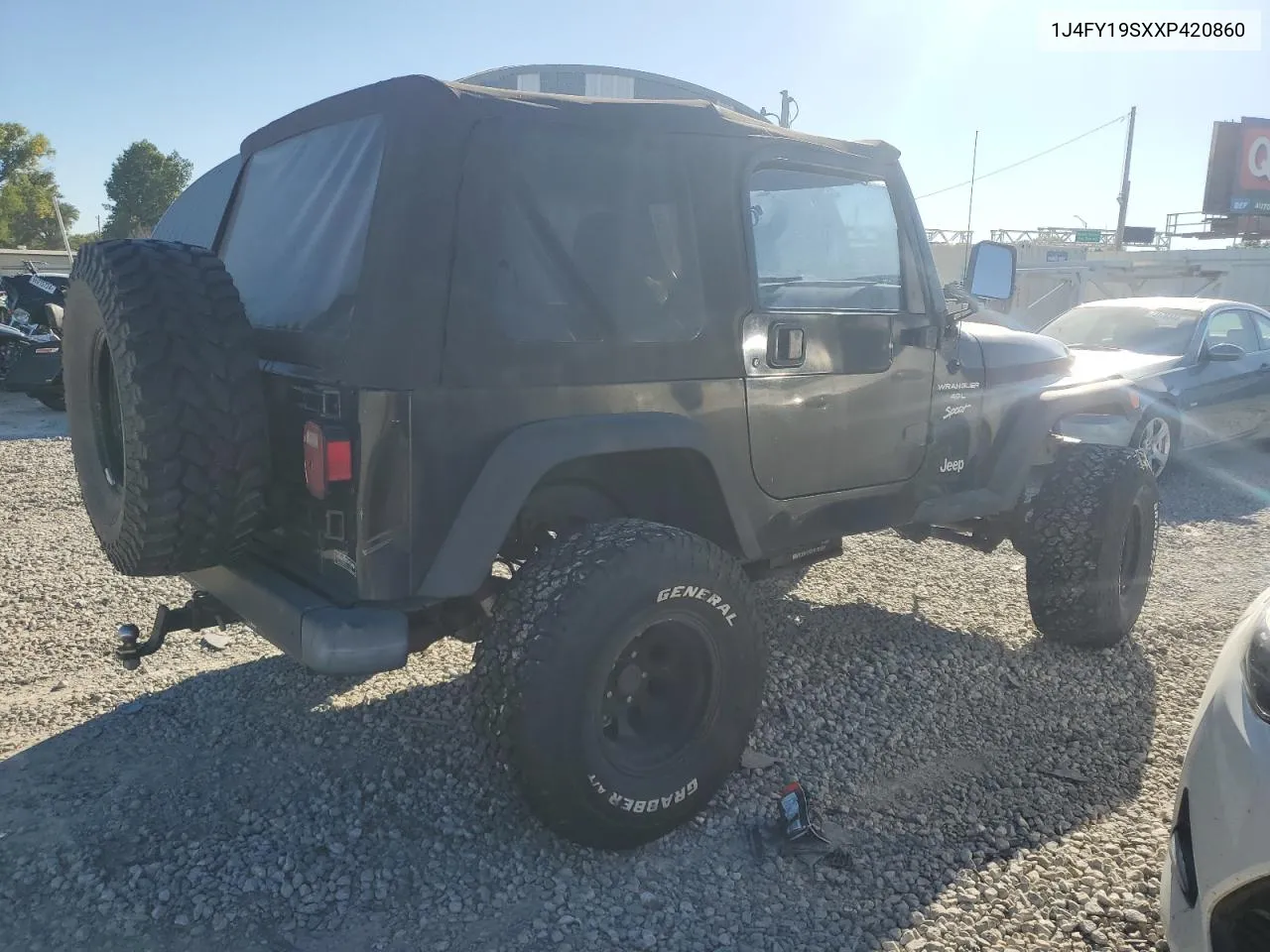 1999 Jeep Wrangler / Tj Sport VIN: 1J4FY19SXXP420860 Lot: 73226944