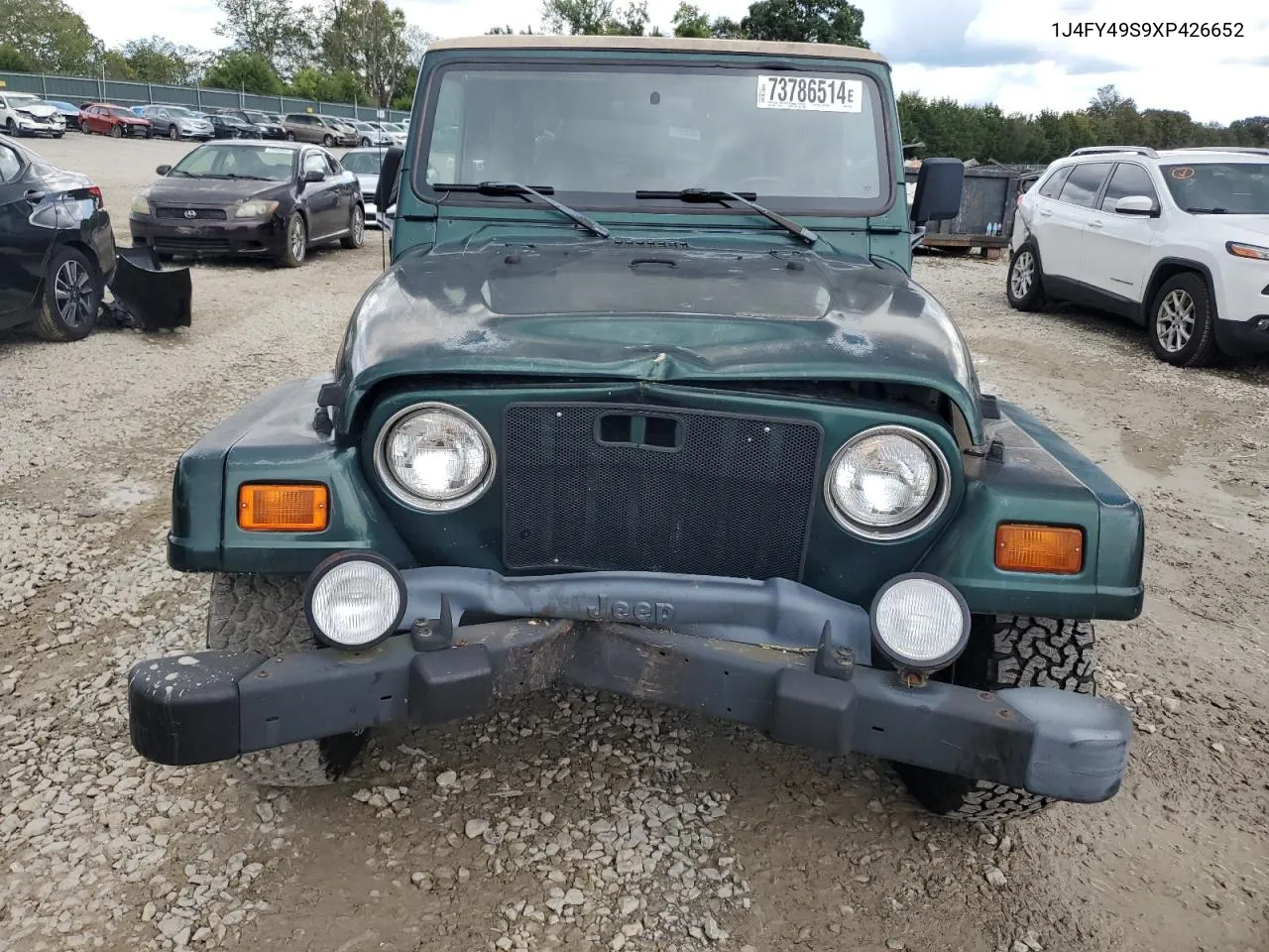 1999 Jeep Wrangler / Tj Sahara VIN: 1J4FY49S9XP426652 Lot: 73786514