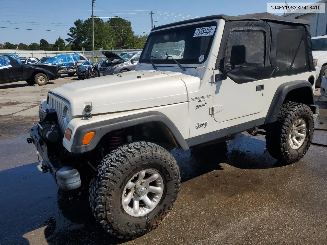 1999 Jeep Wrangler / Tj Sport VIN: 1J4FY19SXXP413410 Lot: 75854454