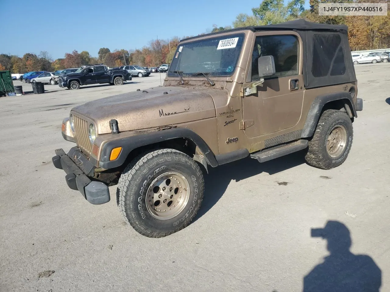 1999 Jeep Wrangler / Tj Sport VIN: 1J4FY19S7XP440516 Lot: 76808934