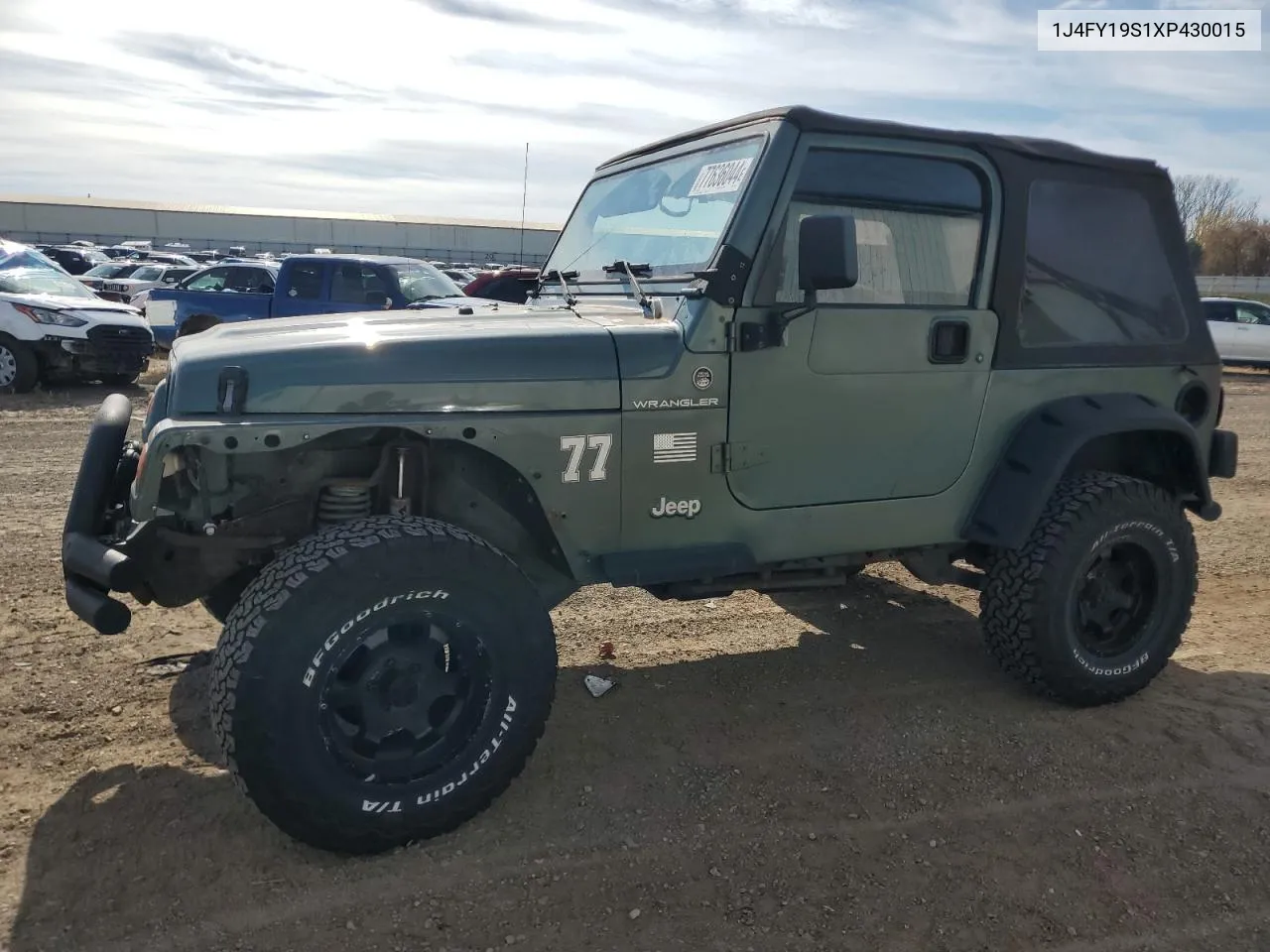 1999 Jeep Wrangler / Tj Sport VIN: 1J4FY19S1XP430015 Lot: 77636044