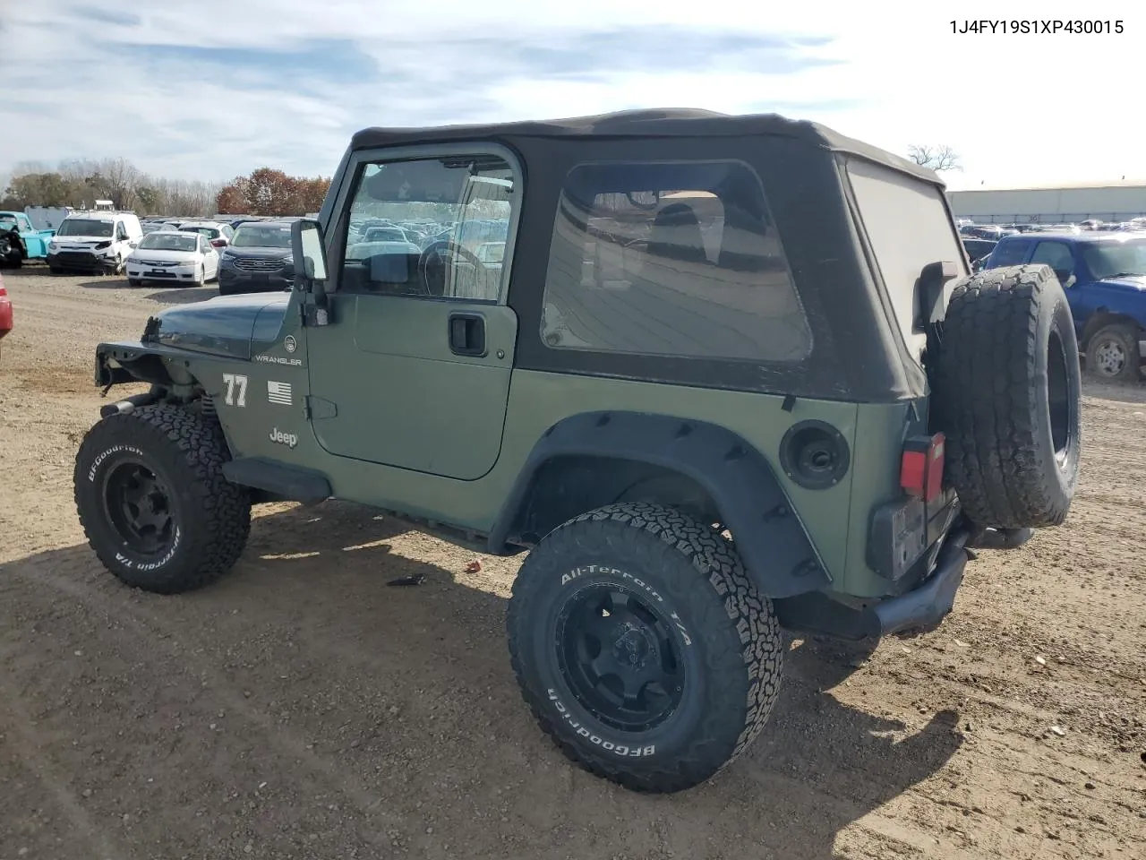 1999 Jeep Wrangler / Tj Sport VIN: 1J4FY19S1XP430015 Lot: 77636044