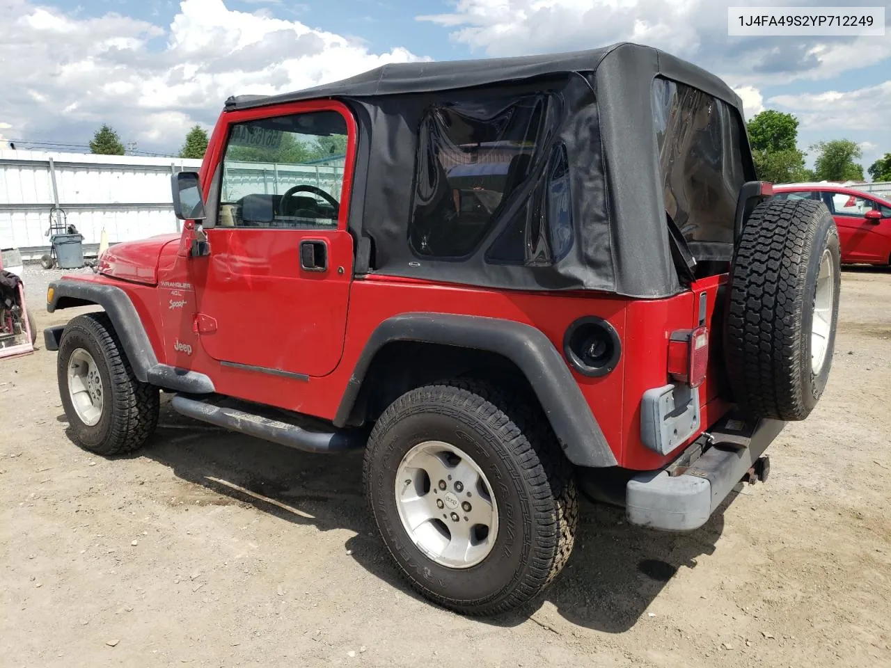 2000 Jeep Wrangler / Tj Sport VIN: 1J4FA49S2YP712249 Lot: 56763744