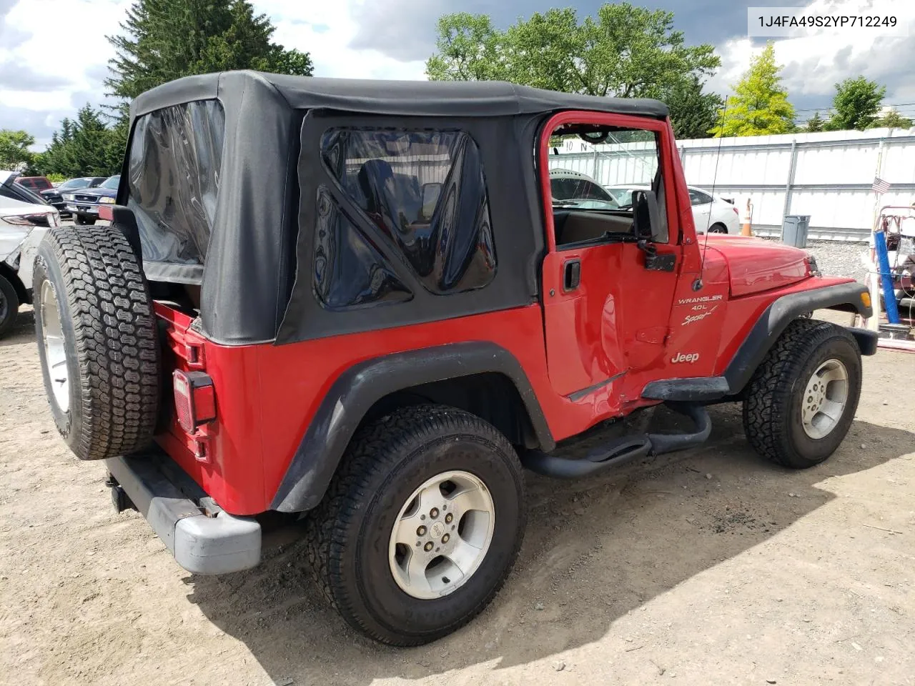 2000 Jeep Wrangler / Tj Sport VIN: 1J4FA49S2YP712249 Lot: 56763744