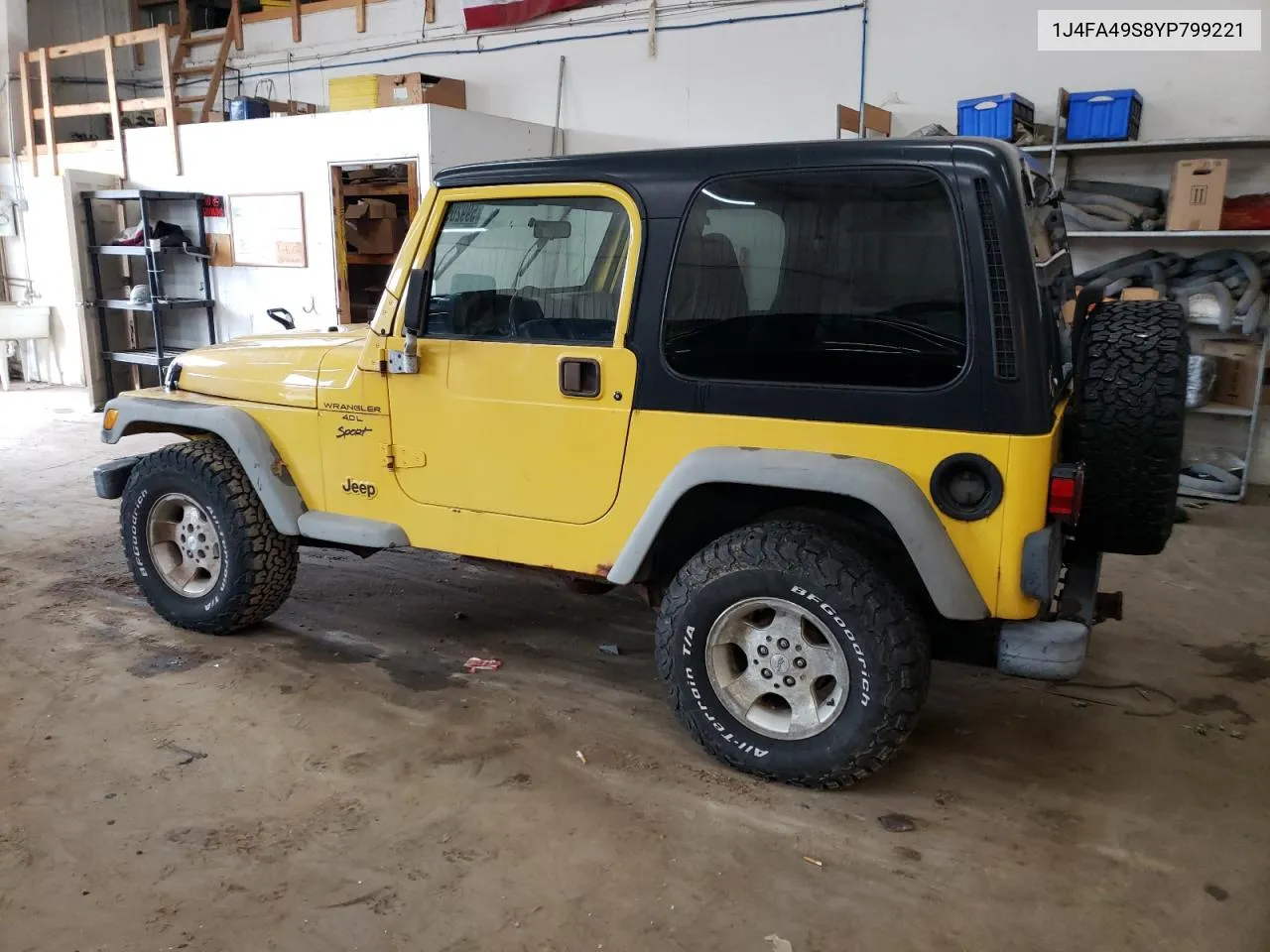 2000 Jeep Wrangler / Tj Sport VIN: 1J4FA49S8YP799221 Lot: 59920994