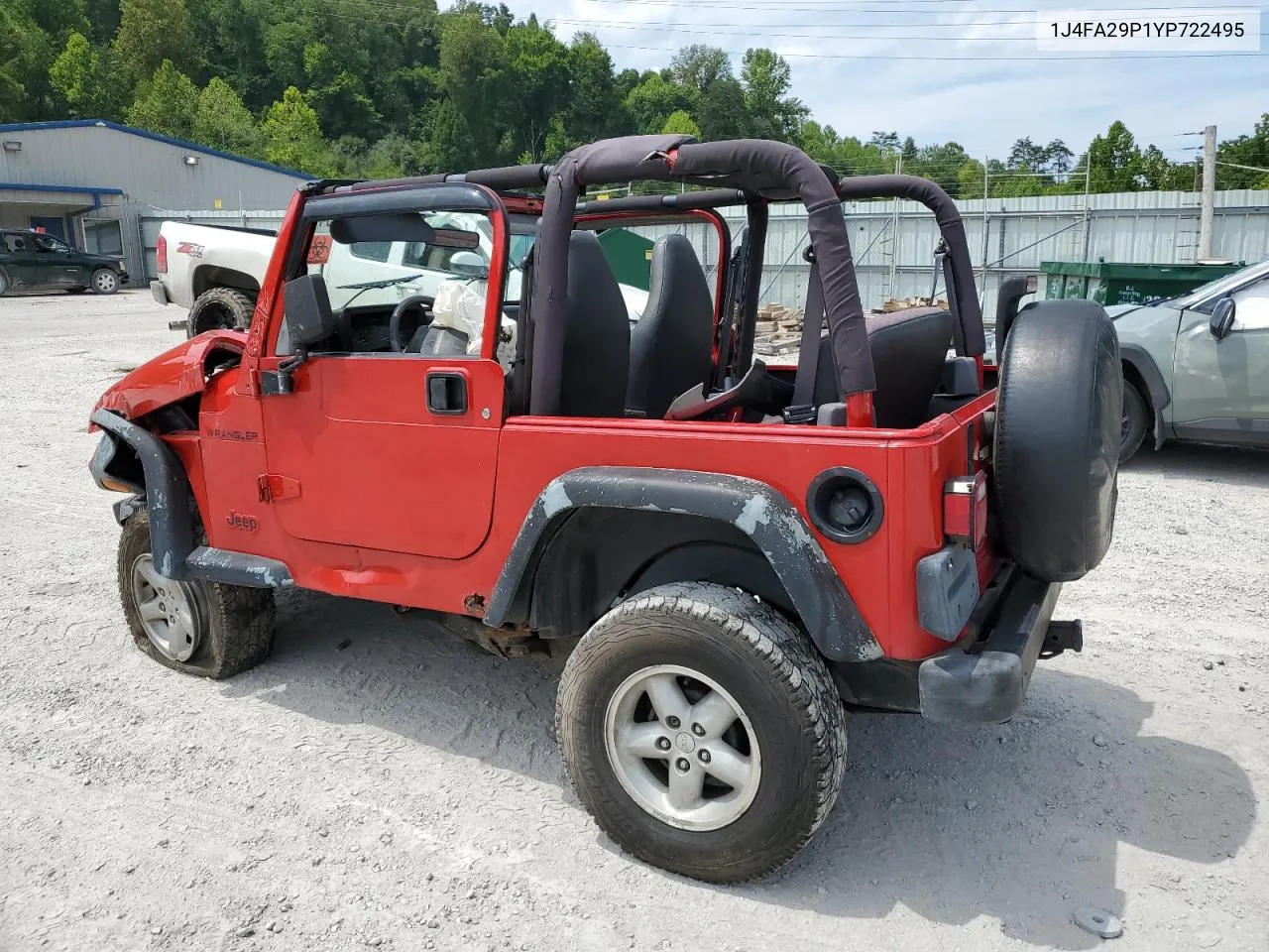 2000 Jeep Wrangler / Tj Se VIN: 1J4FA29P1YP722495 Lot: 64299904