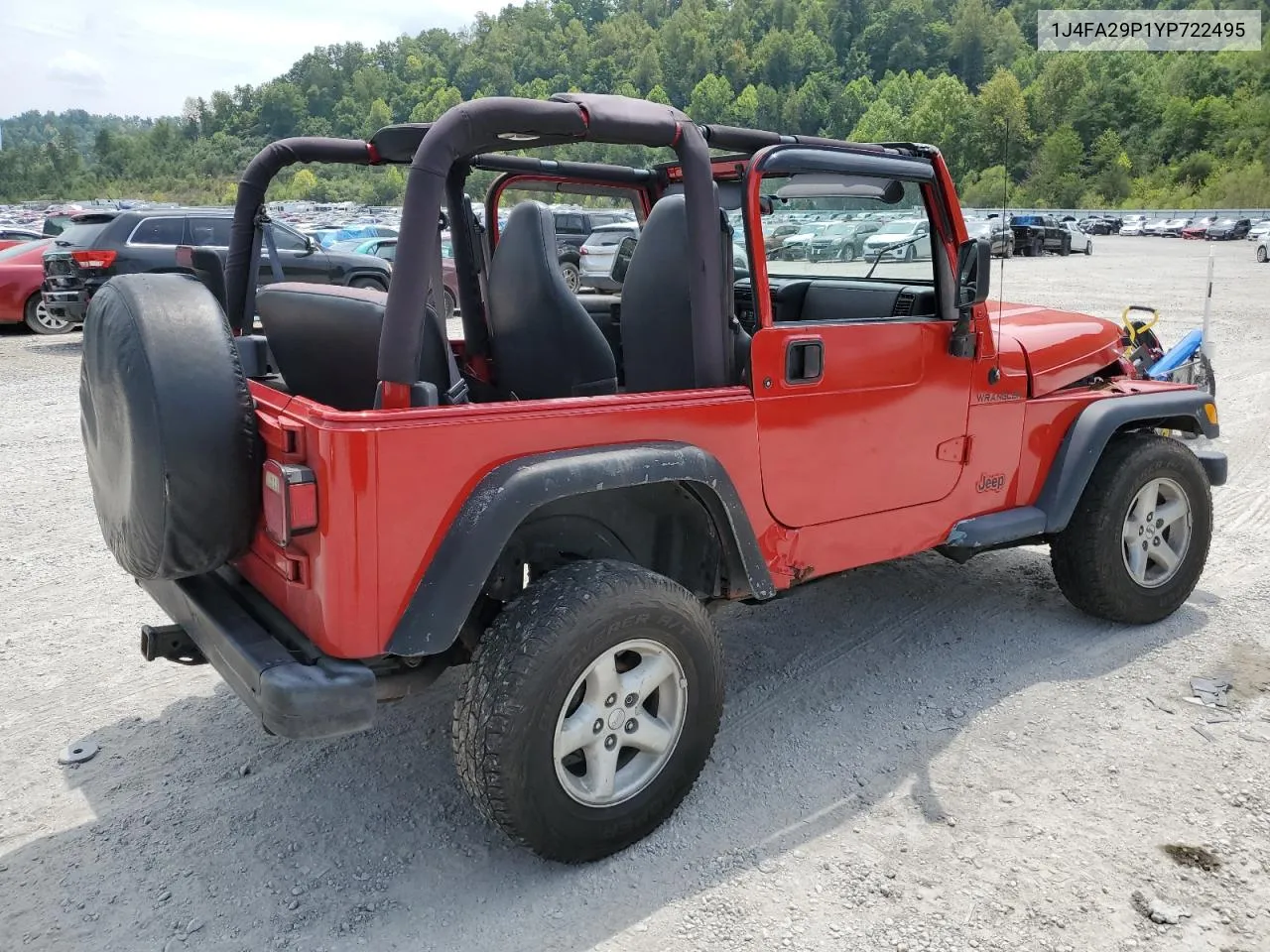 2000 Jeep Wrangler / Tj Se VIN: 1J4FA29P1YP722495 Lot: 64299904