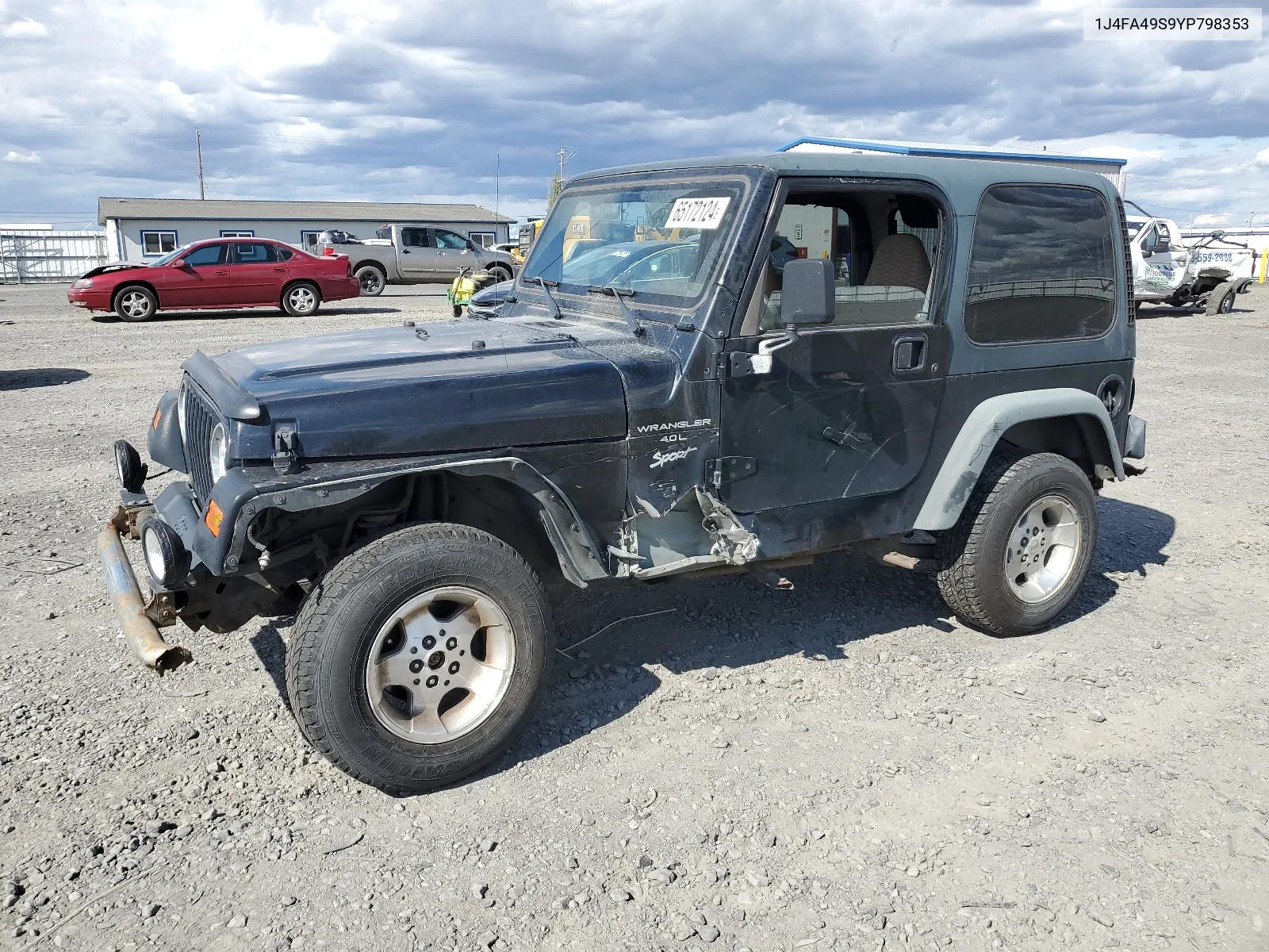 2000 Jeep Wrangler / Tj Sport VIN: 1J4FA49S9YP798353 Lot: 65172124