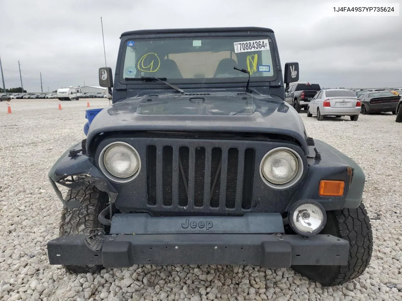 2000 Jeep Wrangler / Tj Sport VIN: 1J4FA49S7YP735624 Lot: 70884364