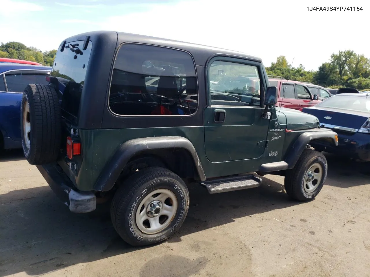 2000 Jeep Wrangler / Tj Sport VIN: 1J4FA49S4YP741154 Lot: 71006864