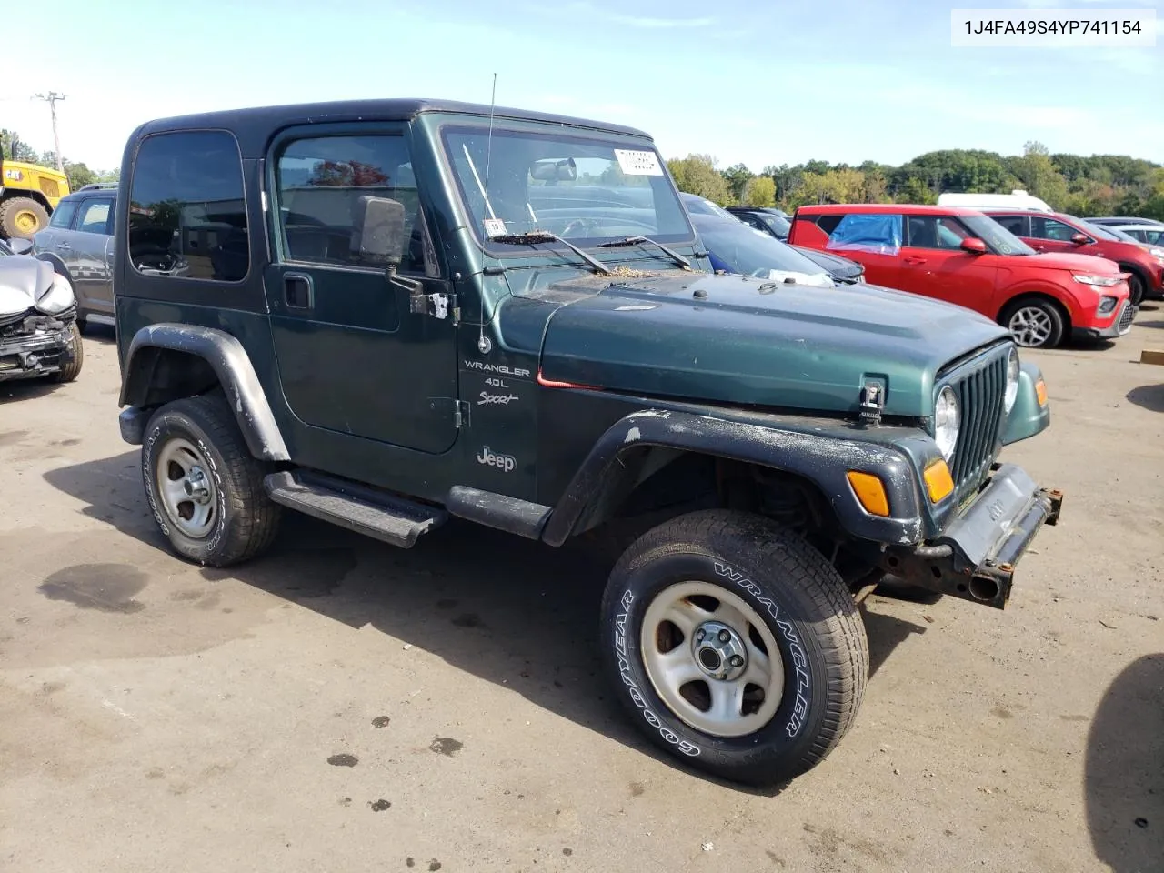 2000 Jeep Wrangler / Tj Sport VIN: 1J4FA49S4YP741154 Lot: 71006864