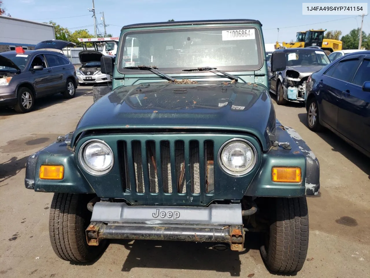 2000 Jeep Wrangler / Tj Sport VIN: 1J4FA49S4YP741154 Lot: 71006864