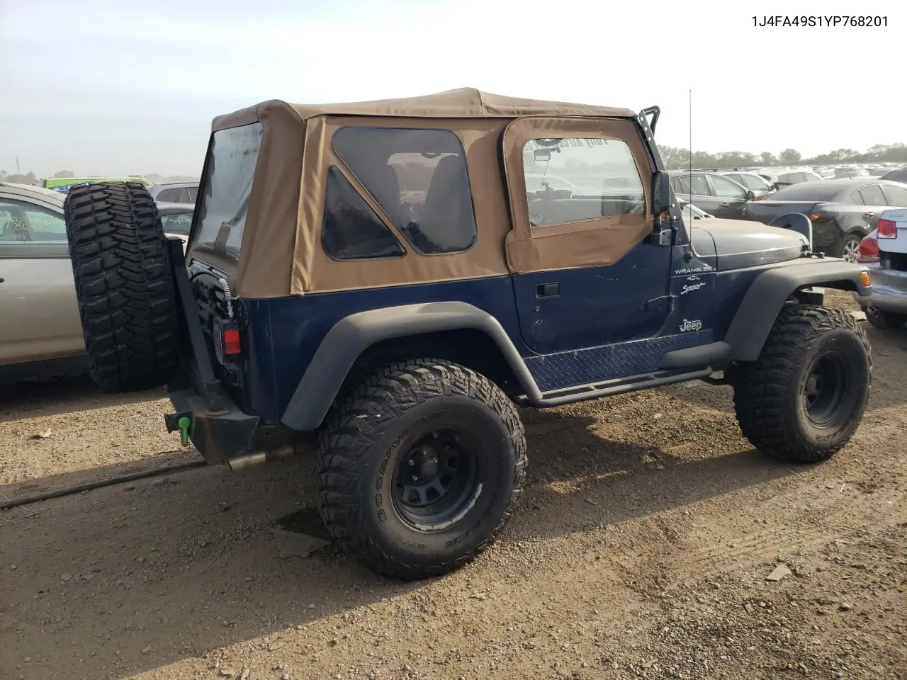 2000 Jeep Wrangler / Tj Sport VIN: 1J4FA49S1YP768201 Lot: 71195184