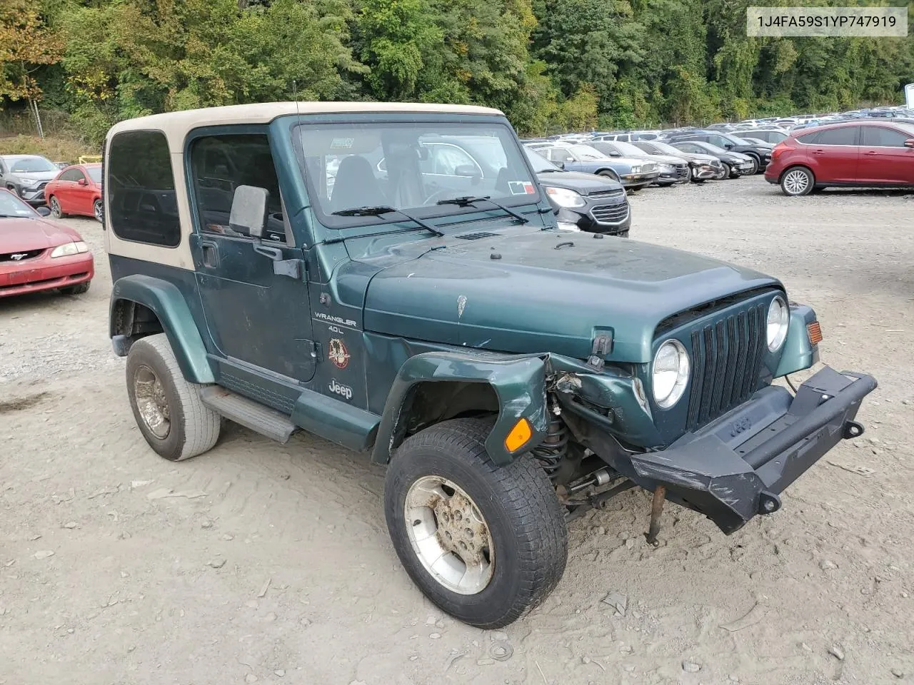 2000 Jeep Wrangler / Tj Sahara VIN: 1J4FA59S1YP747919 Lot: 72278044