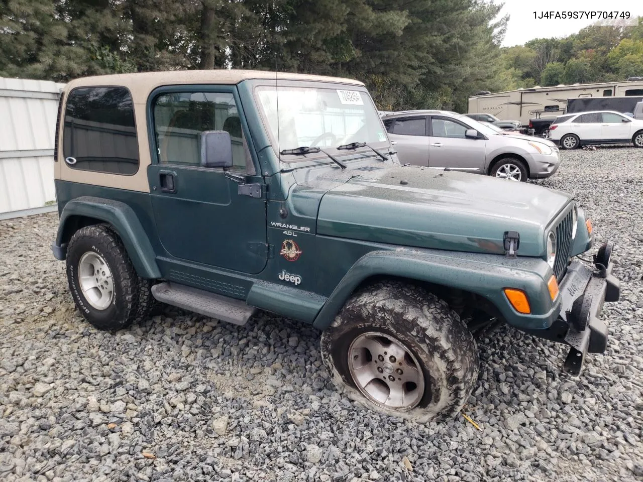 2000 Jeep Wrangler / Tj Sahara VIN: 1J4FA59S7YP704749 Lot: 72452454