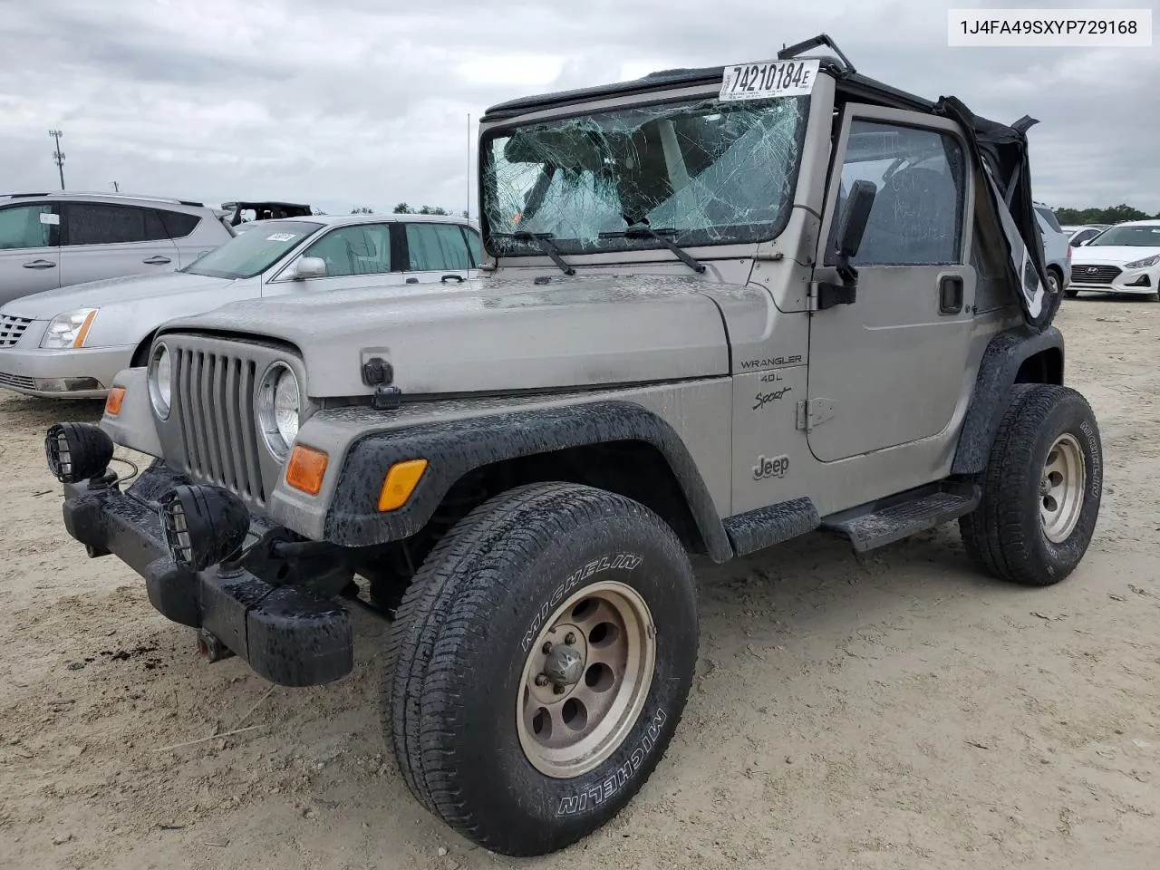 2000 Jeep Wrangler / Tj Sport VIN: 1J4FA49SXYP729168 Lot: 74210184