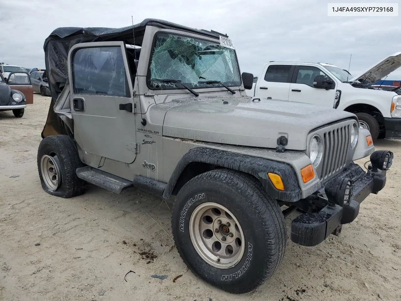 2000 Jeep Wrangler / Tj Sport VIN: 1J4FA49SXYP729168 Lot: 74210184