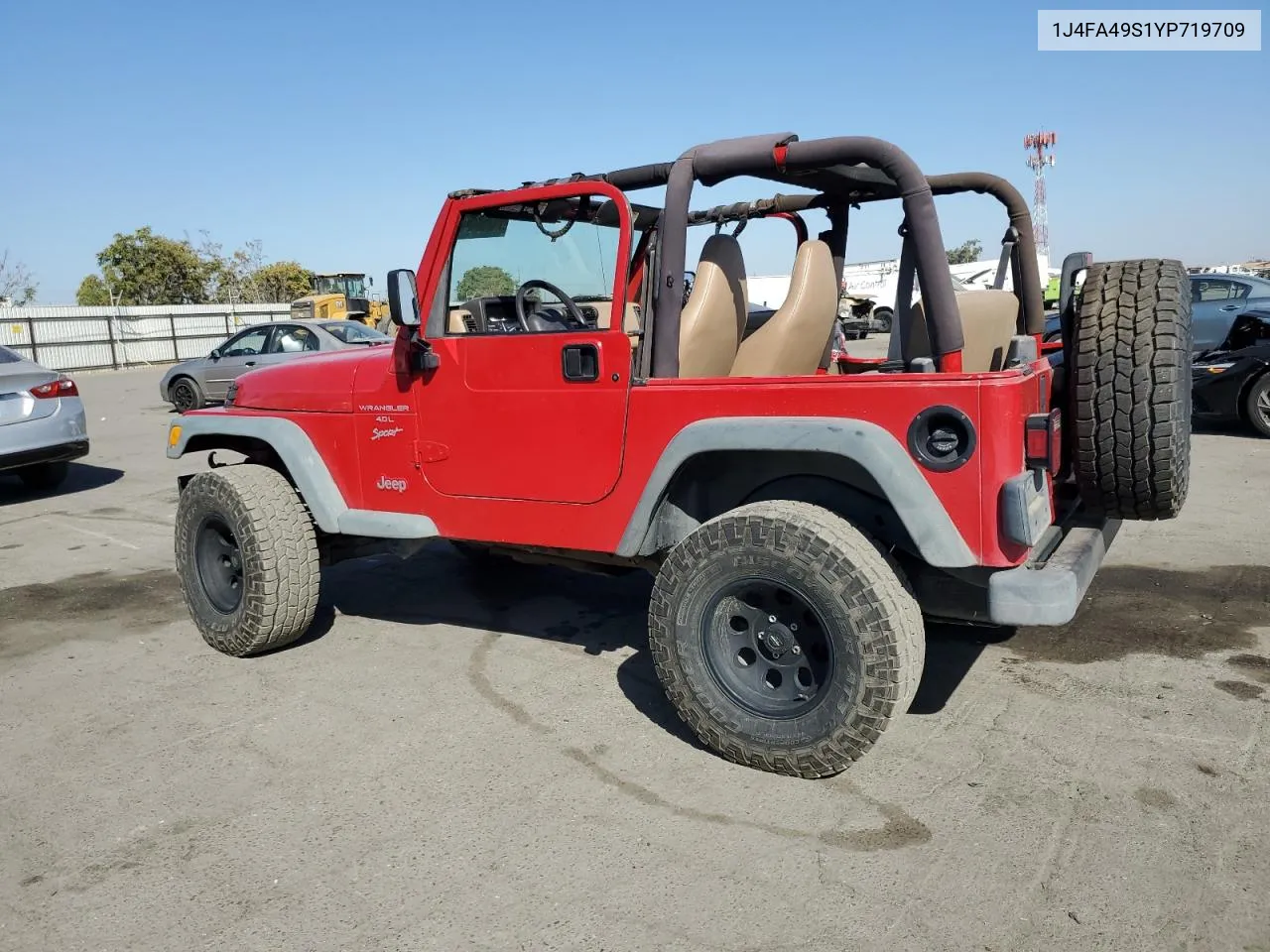 2000 Jeep Wrangler / Tj Sport VIN: 1J4FA49S1YP719709 Lot: 74358464