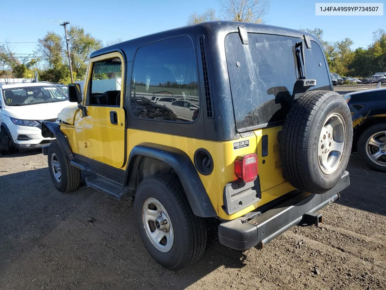 2000 Jeep Wrangler / Tj Sport VIN: 1J4FA49S9YP734507 Lot: 74779614