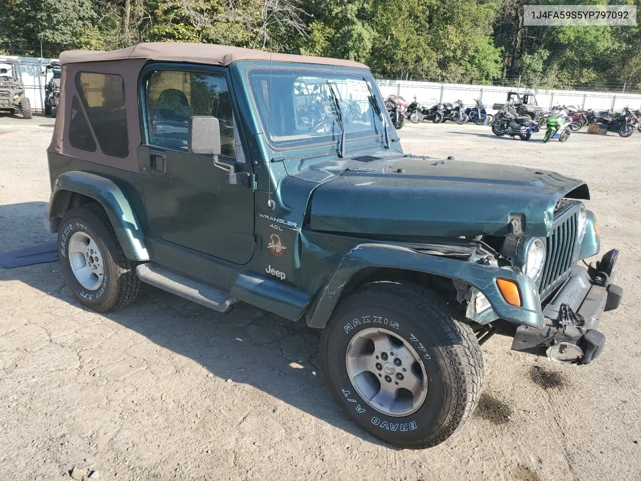 2000 Jeep Wrangler / Tj Sahara VIN: 1J4FA59S5YP797092 Lot: 75313684