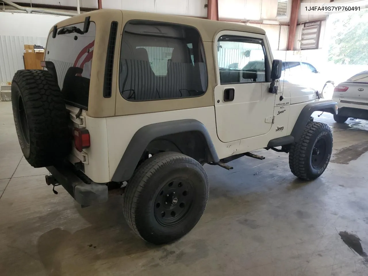 2000 Jeep Wrangler / Tj Sport VIN: 1J4FA49S7YP760491 Lot: 75870584