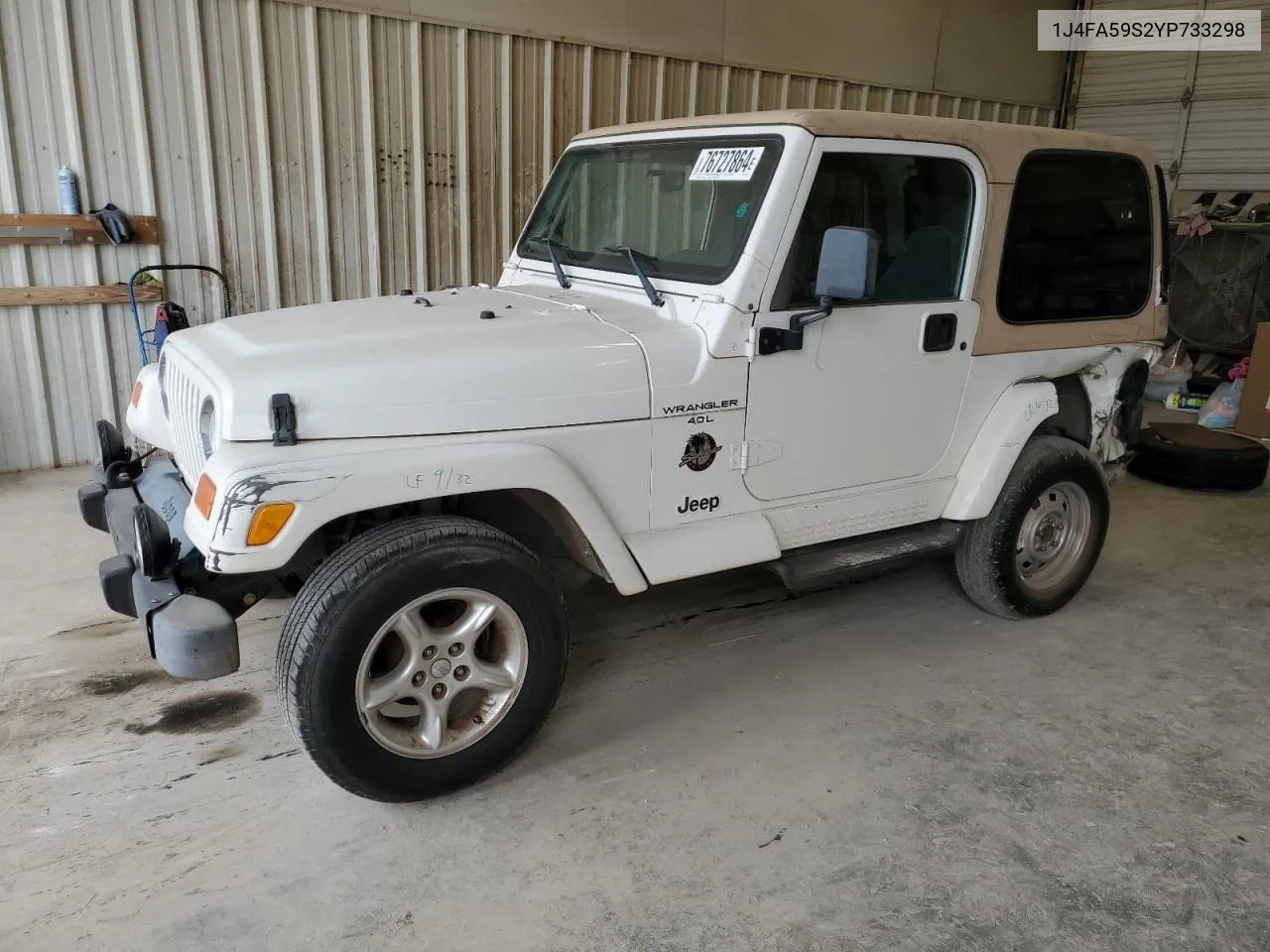 2000 Jeep Wrangler / Tj Sahara VIN: 1J4FA59S2YP733298 Lot: 76727864