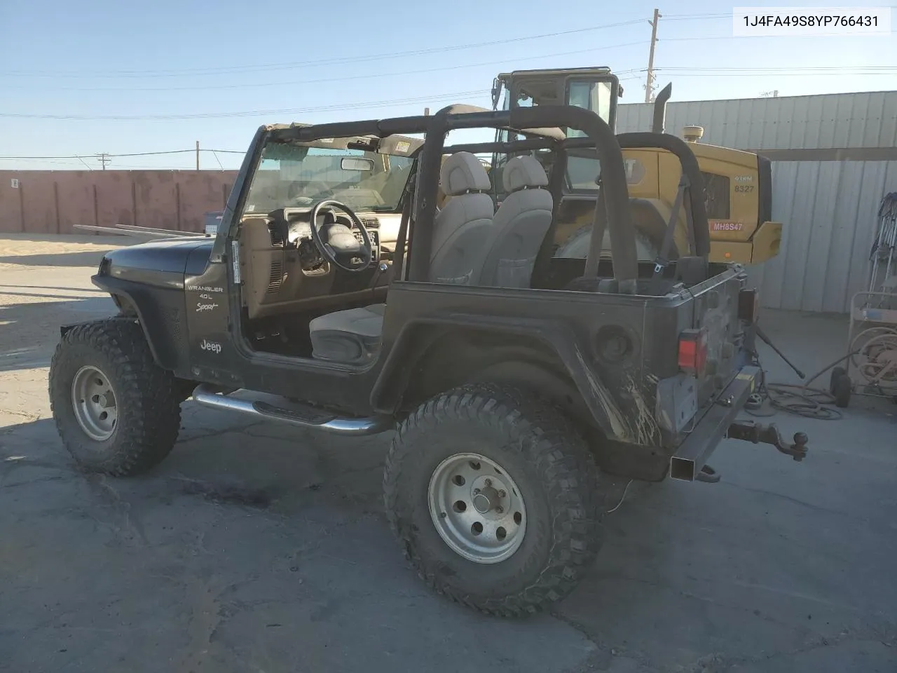 2000 Jeep Wrangler / Tj Sport VIN: 1J4FA49S8YP766431 Lot: 78248414