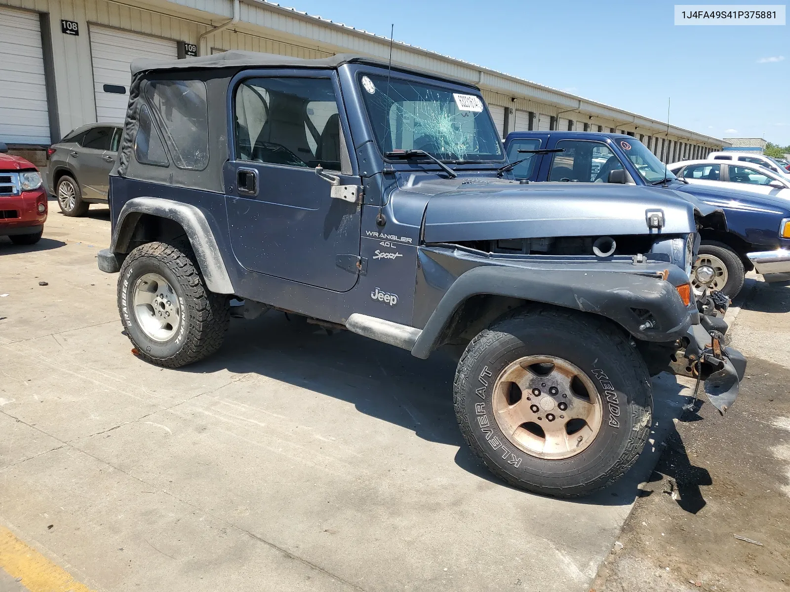 2001 Jeep Wrangler / Tj Sport VIN: 1J4FA49S41P375881 Lot: 63231614