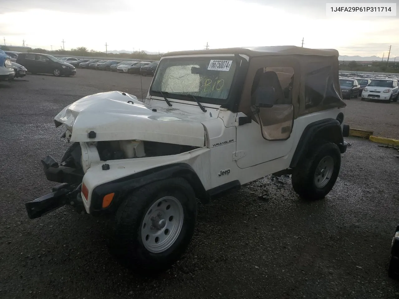 2001 Jeep Wrangler / Tj Se VIN: 1J4FA29P61P311714 Lot: 66750074