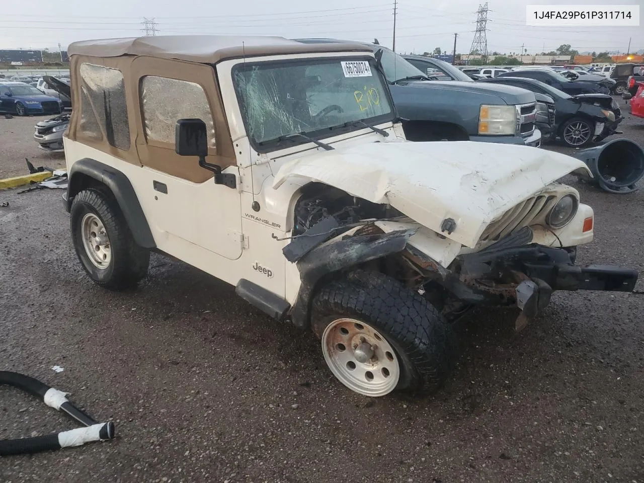 2001 Jeep Wrangler / Tj Se VIN: 1J4FA29P61P311714 Lot: 66750074