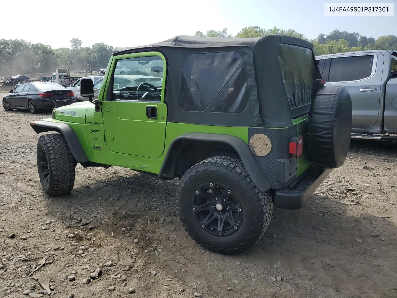 2001 Jeep Wrangler / Tj Sport VIN: 1J4FA49S01P317301 Lot: 68856864