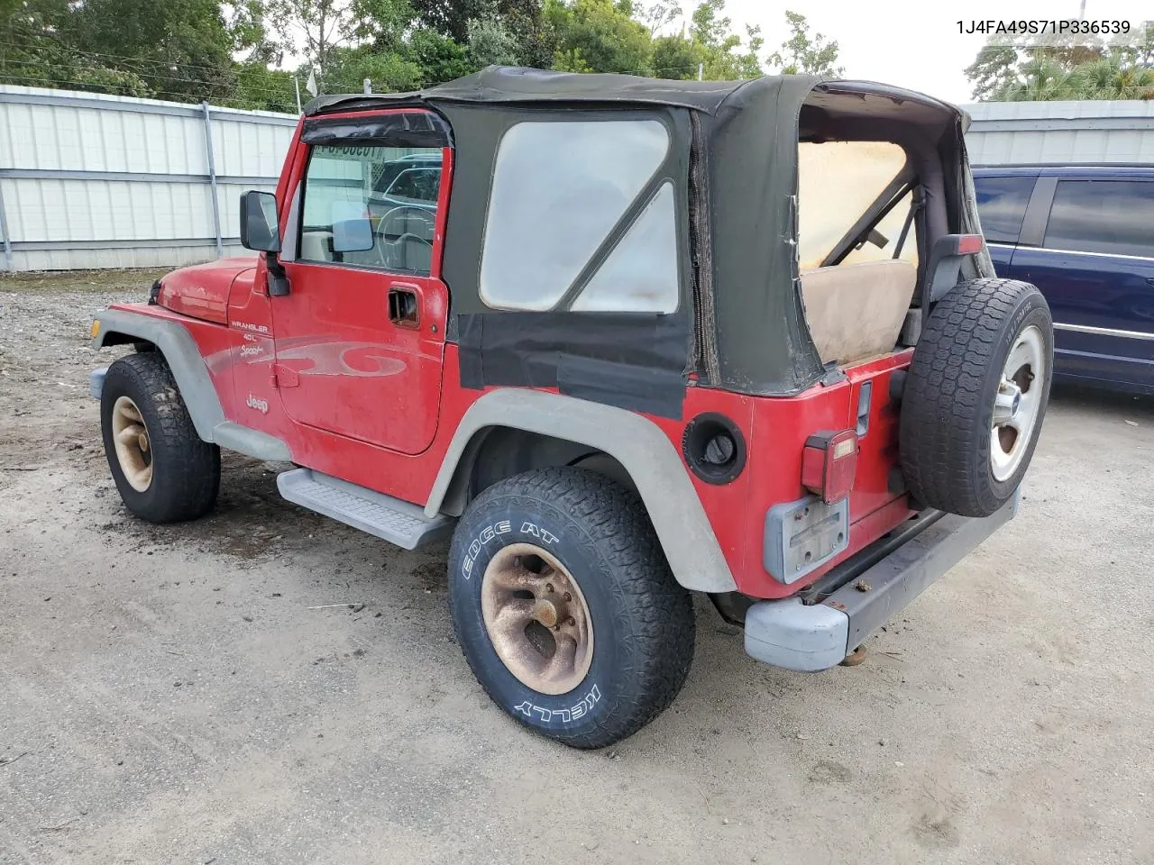 2001 Jeep Wrangler / Tj Sport VIN: 1J4FA49S71P336539 Lot: 70908464