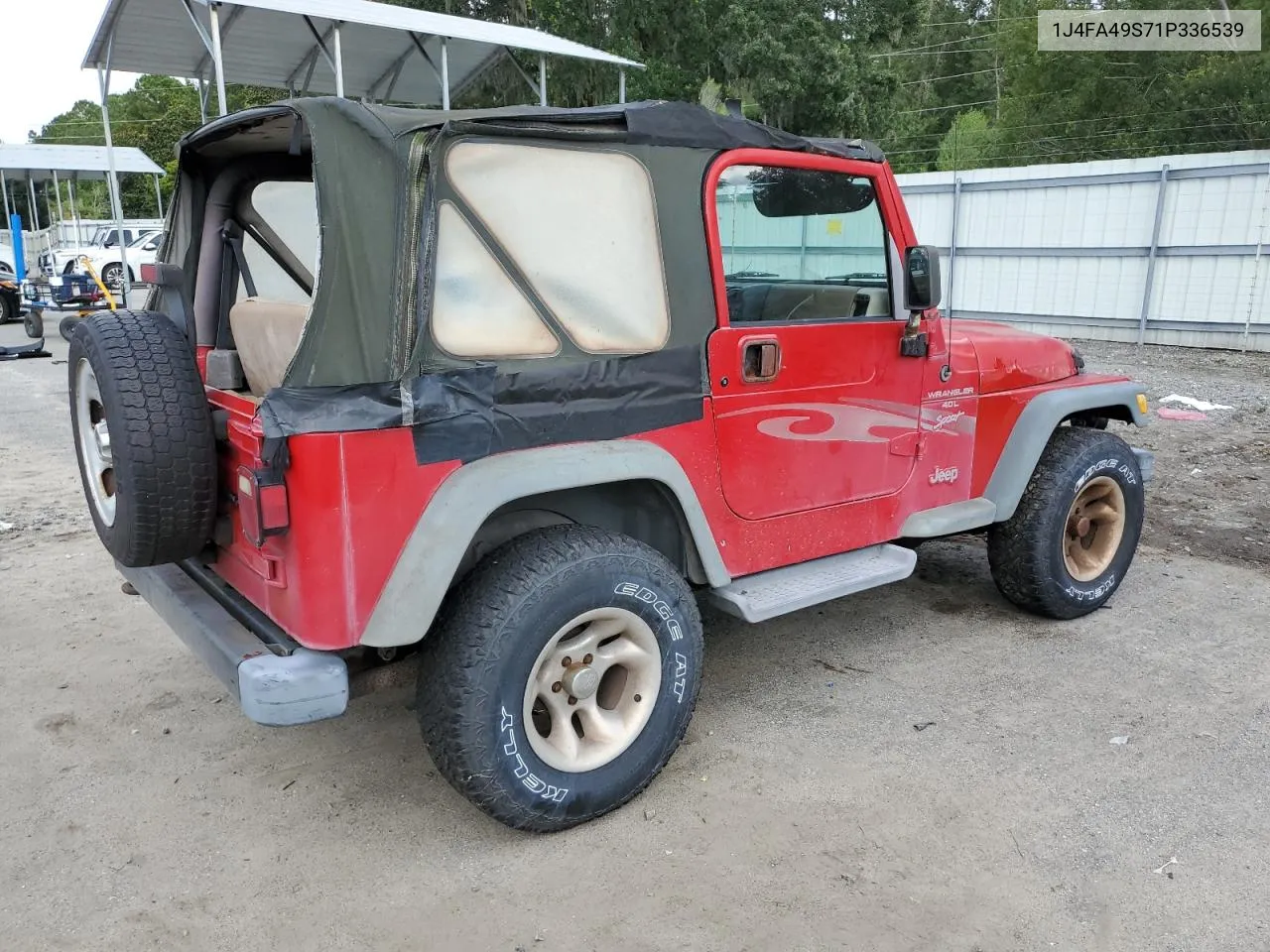 2001 Jeep Wrangler / Tj Sport VIN: 1J4FA49S71P336539 Lot: 70908464