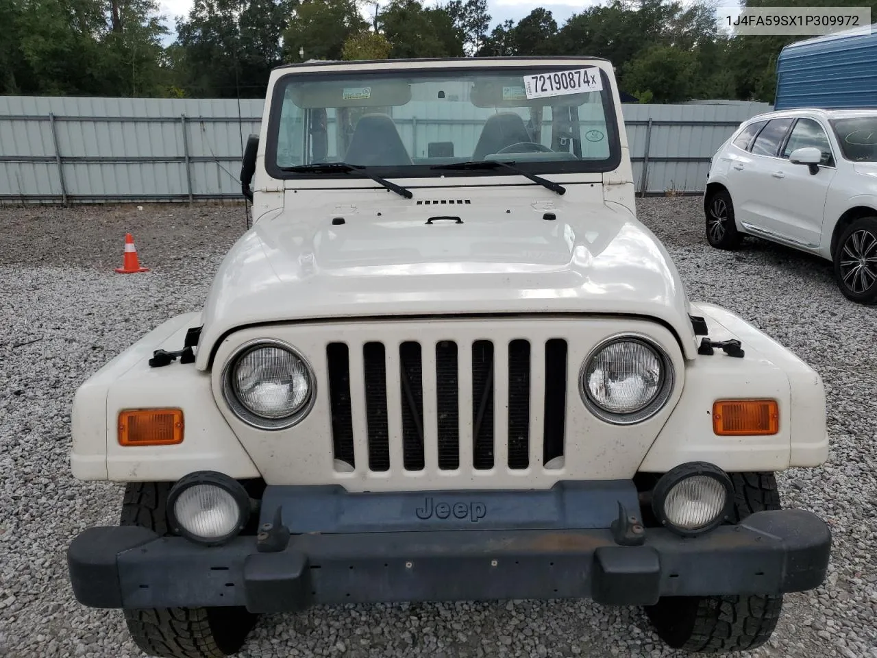 2001 Jeep Wrangler / Tj Sahara VIN: 1J4FA59SX1P309972 Lot: 72190874