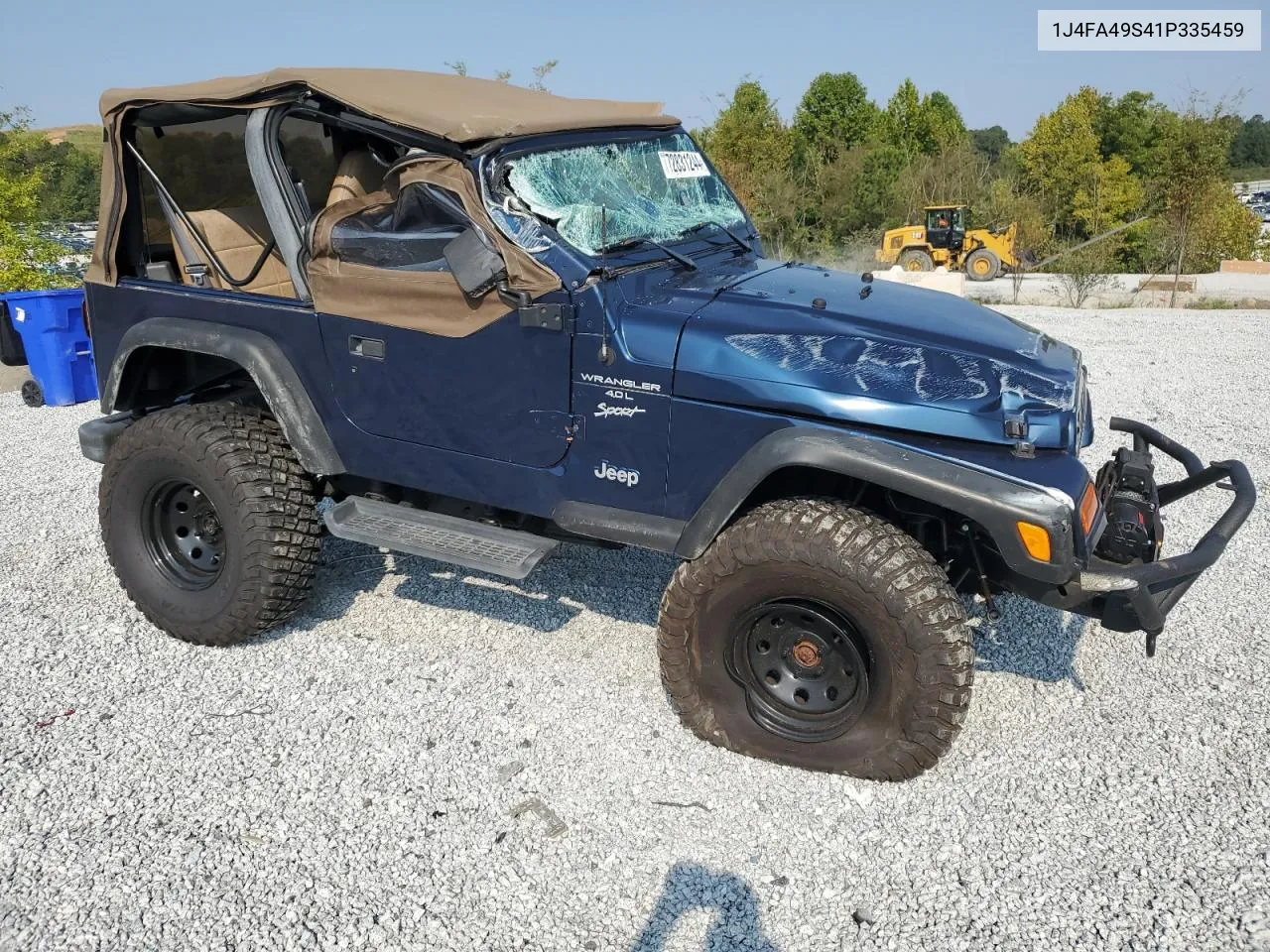 2001 Jeep Wrangler / Tj Sport VIN: 1J4FA49S41P335459 Lot: 72831244