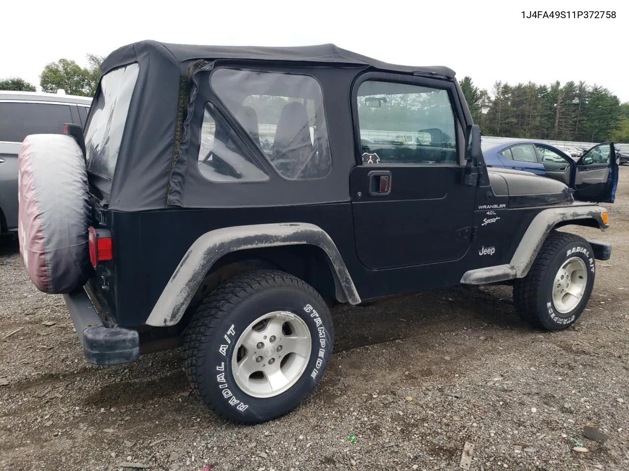 2001 Jeep Wrangler / Tj Sport VIN: 1J4FA49S11P372758 Lot: 72836504