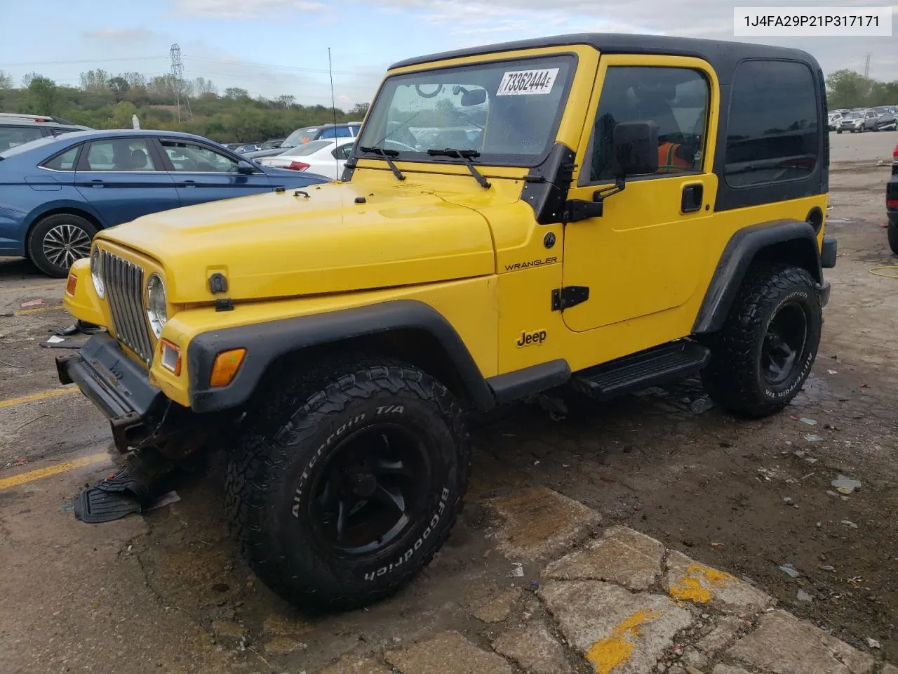 2001 Jeep Wrangler / Tj Se VIN: 1J4FA29P21P317171 Lot: 73362444