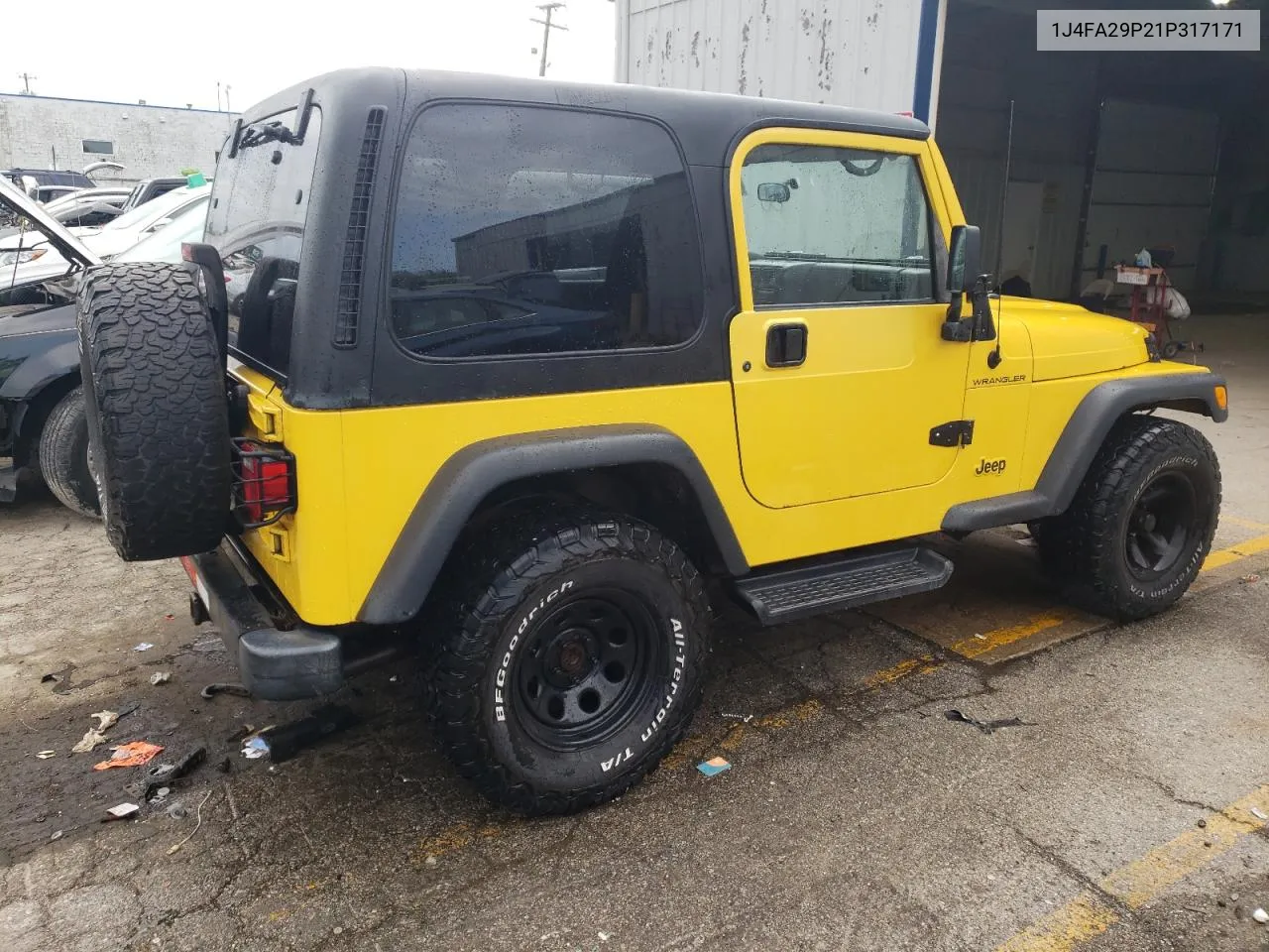 2001 Jeep Wrangler / Tj Se VIN: 1J4FA29P21P317171 Lot: 73362444