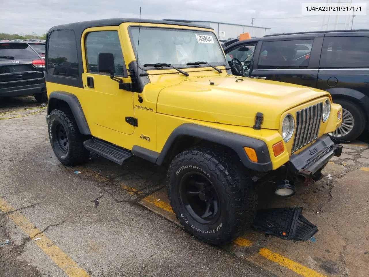 2001 Jeep Wrangler / Tj Se VIN: 1J4FA29P21P317171 Lot: 73362444