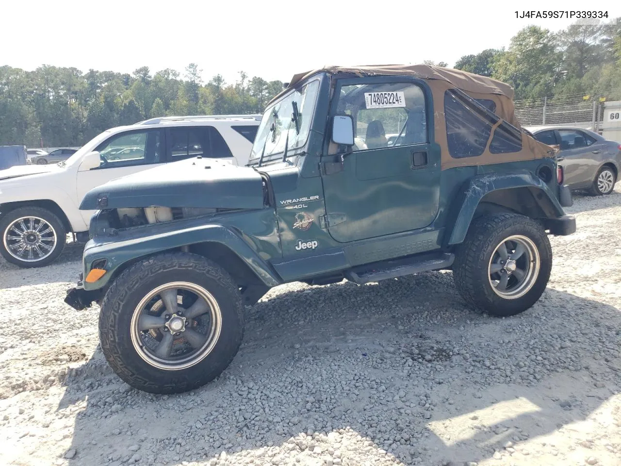 2001 Jeep Wrangler / Tj Sahara VIN: 1J4FA59S71P339334 Lot: 74805224